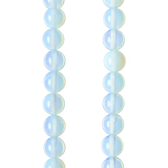 12 Pack: Opal Moonstone Glass Round Beads, 8mm by Bead Landing™